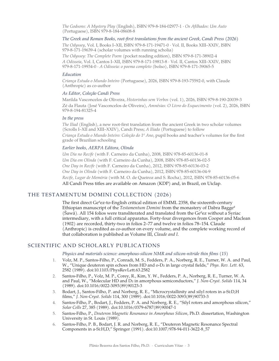 Curriculum Vitae, Page 3