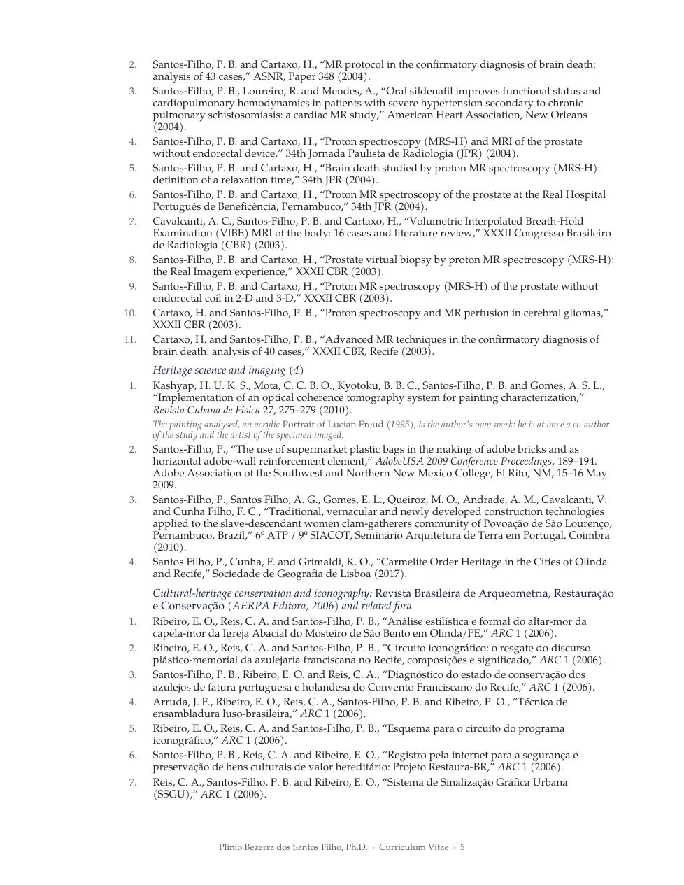 Curriculum Vitae, Page 5