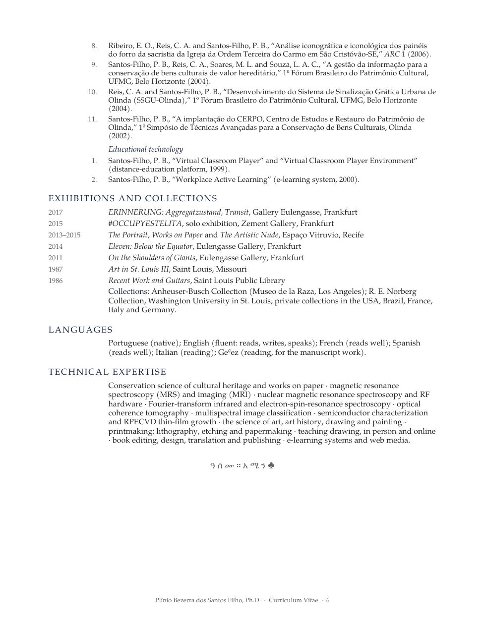Curriculum Vitae, Page 6